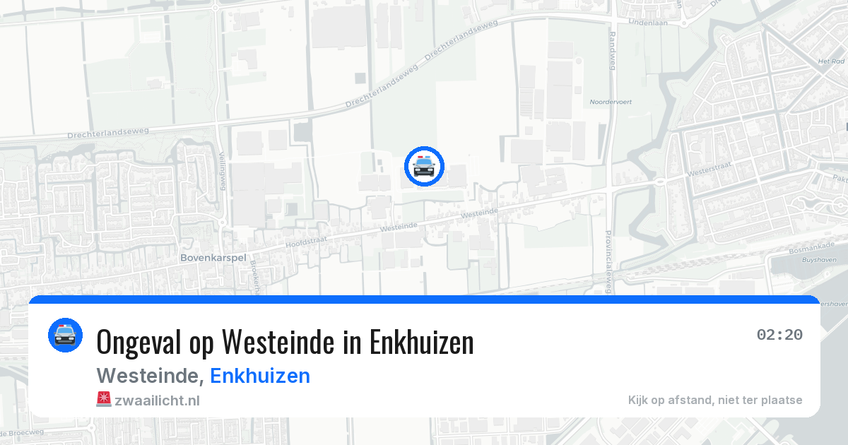 Ongeval op Westeinde in Enkhuizen — 21 jun 2026