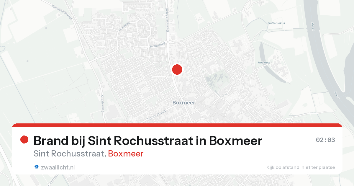 Brand bij Sint Rochusstraat in Boxmeer — 23 aug 2026