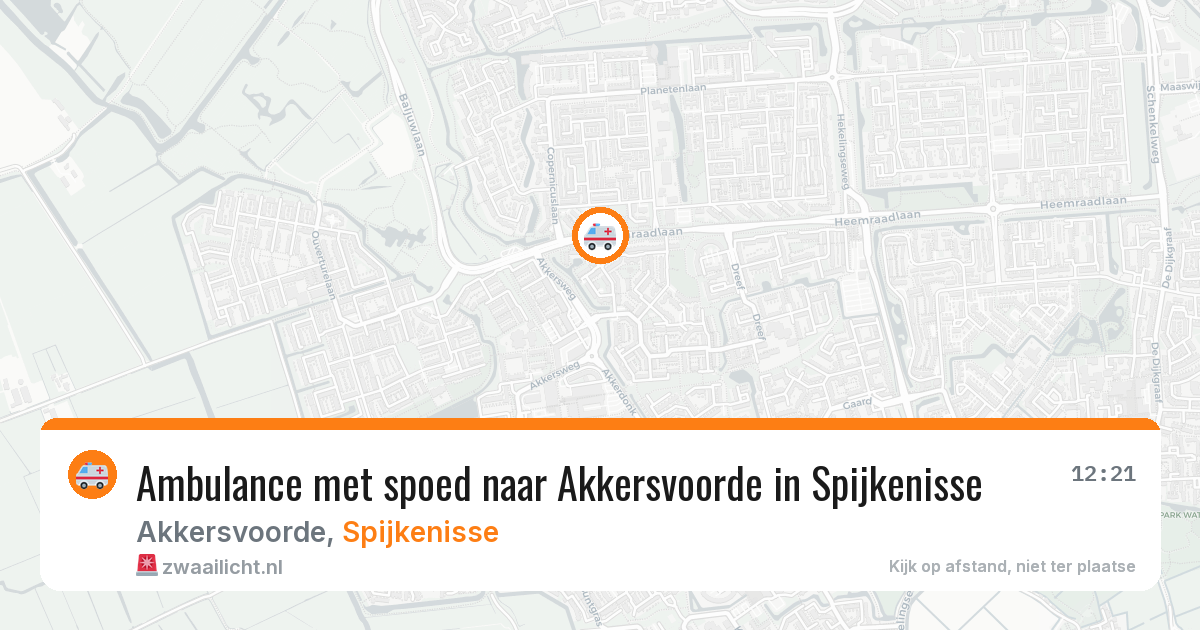 Ambulance met spoed naar Akkersvoorde in Spijkenisse — 8 apr 2026