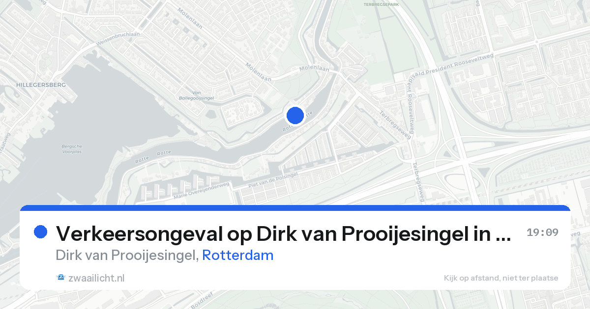 Verkeersongeval op Dirk van Prooijesingel in Rotterdam — 23 aug 2026