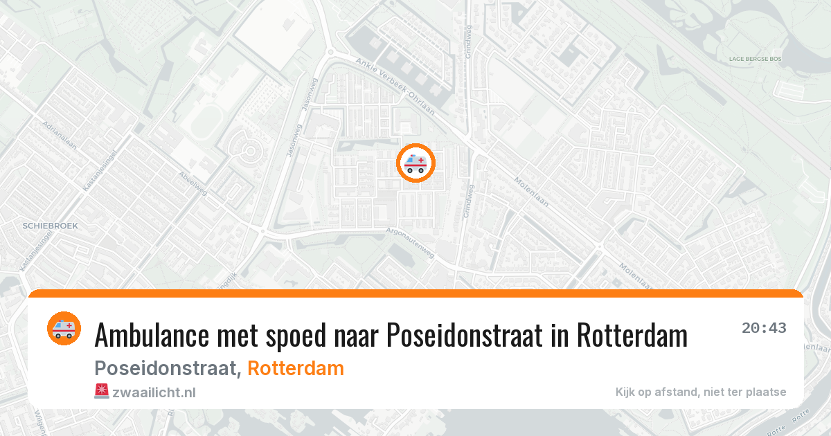 Ambulance met spoed naar Poseidonstraat in Rotterdam — 31 jul 2026