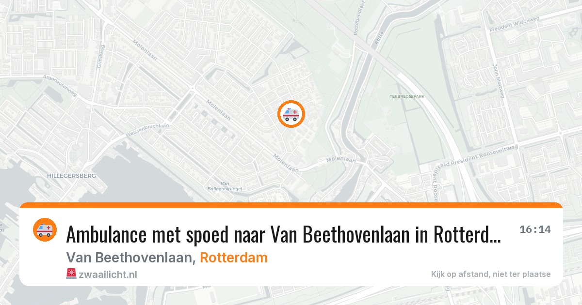 Ambulance met spoed naar Van Beethovenlaan in Rotterdam — 5 mei 2026