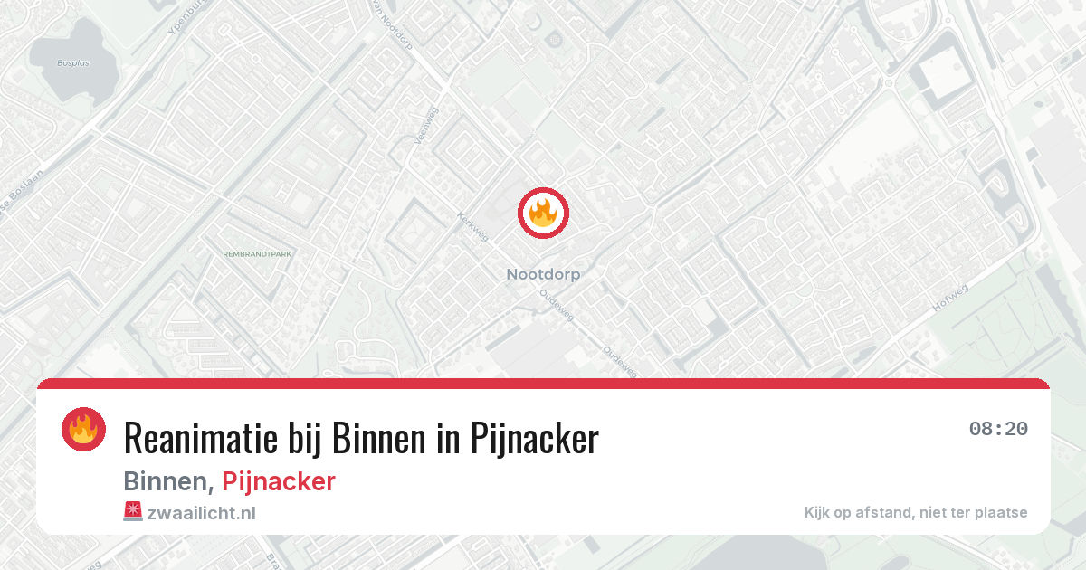 Reanimatie bij Binnen in Pijnacker — 10 mei 2026