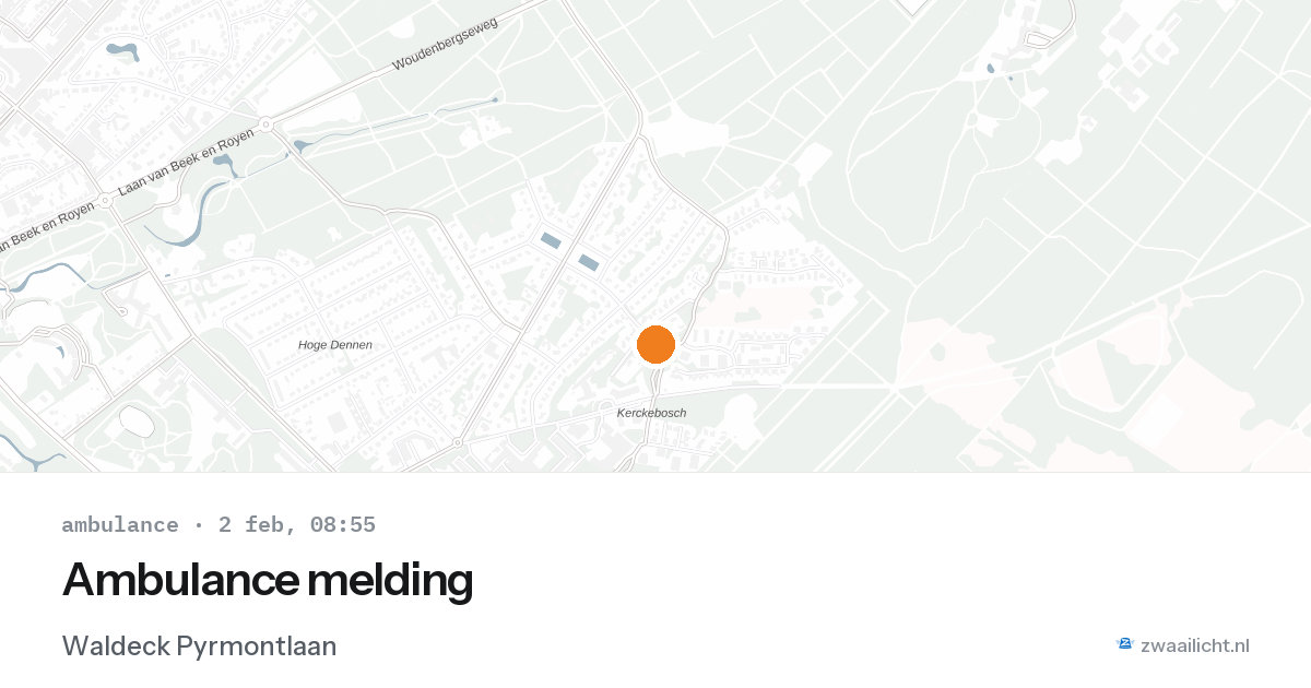 Ambulance melding — 2 feb 2026