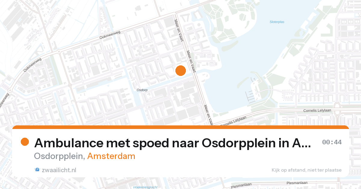 Ambulance met spoed naar Osdorpplein in Amsterdam — 27 aug 2026