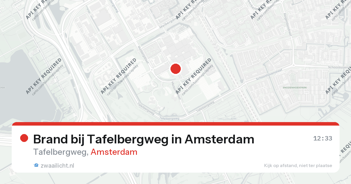 Brand bij Tafelbergweg in Amsterdam — 26 aug 2026