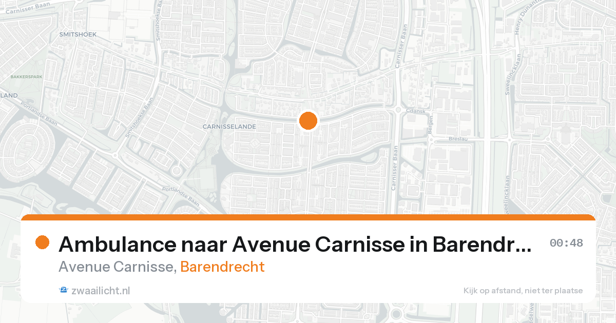 Ambulance naar Avenue Carnisse in Barendrecht — 15 aug 2026