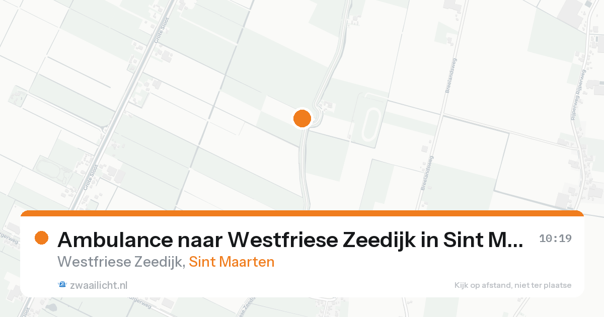 Ambulance naar Westfriese Zeedijk in Sint Maarten — 23 aug 2026