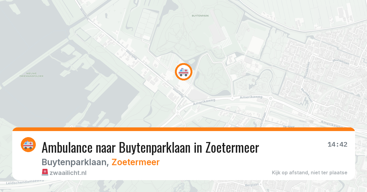 Ambulance naar Buytenparklaan in Zoetermeer — 14 mrt 2026