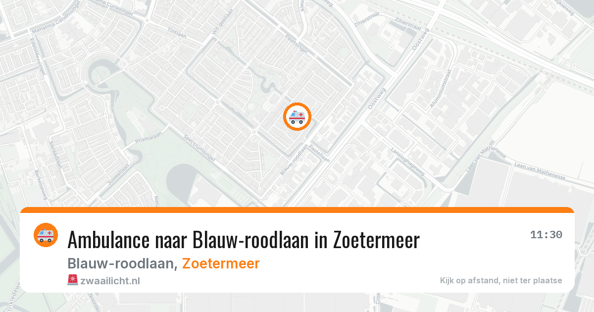 Ambulance naar Blauw-roodlaan in Zoetermeer — 30 jun 2026