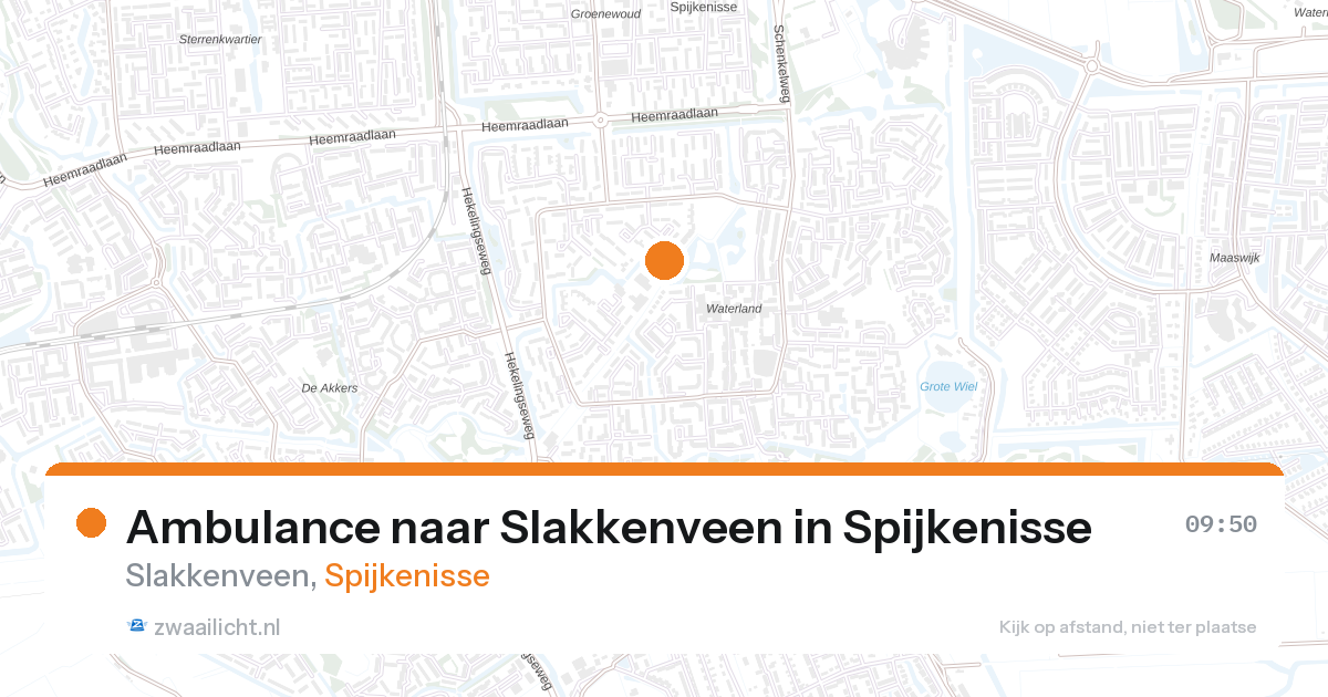 Ambulance naar Slakkenveen in Spijkenisse — 27 aug 2026