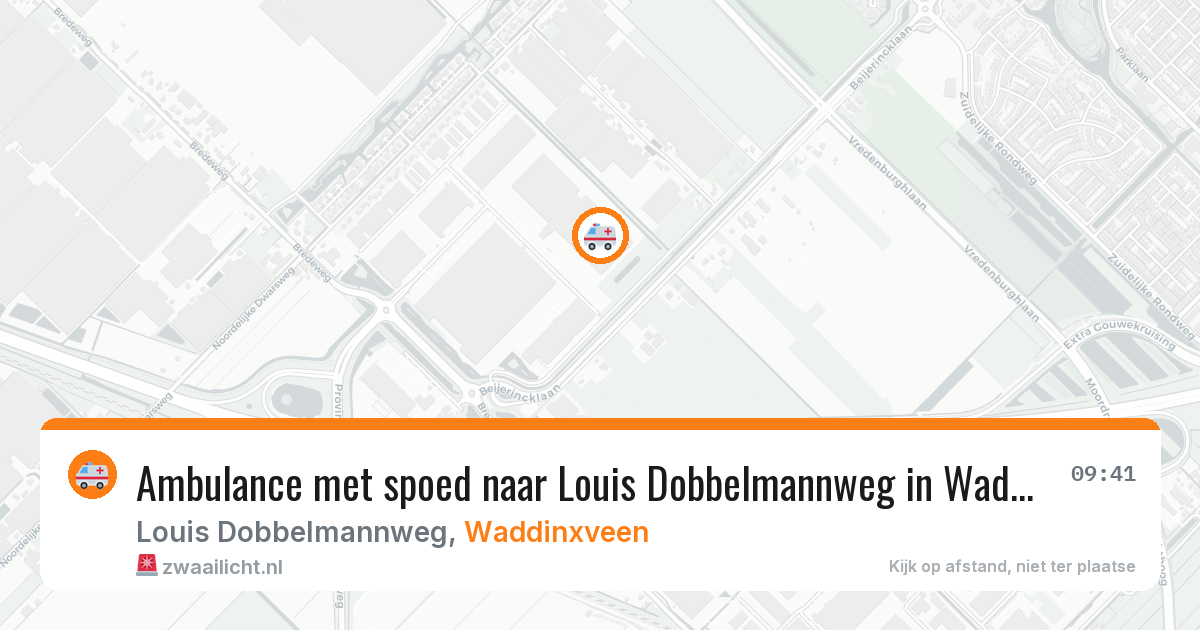 Ambulance met spoed naar Louis Dobbelmannweg in Waddinxveen — 31 jul 2026