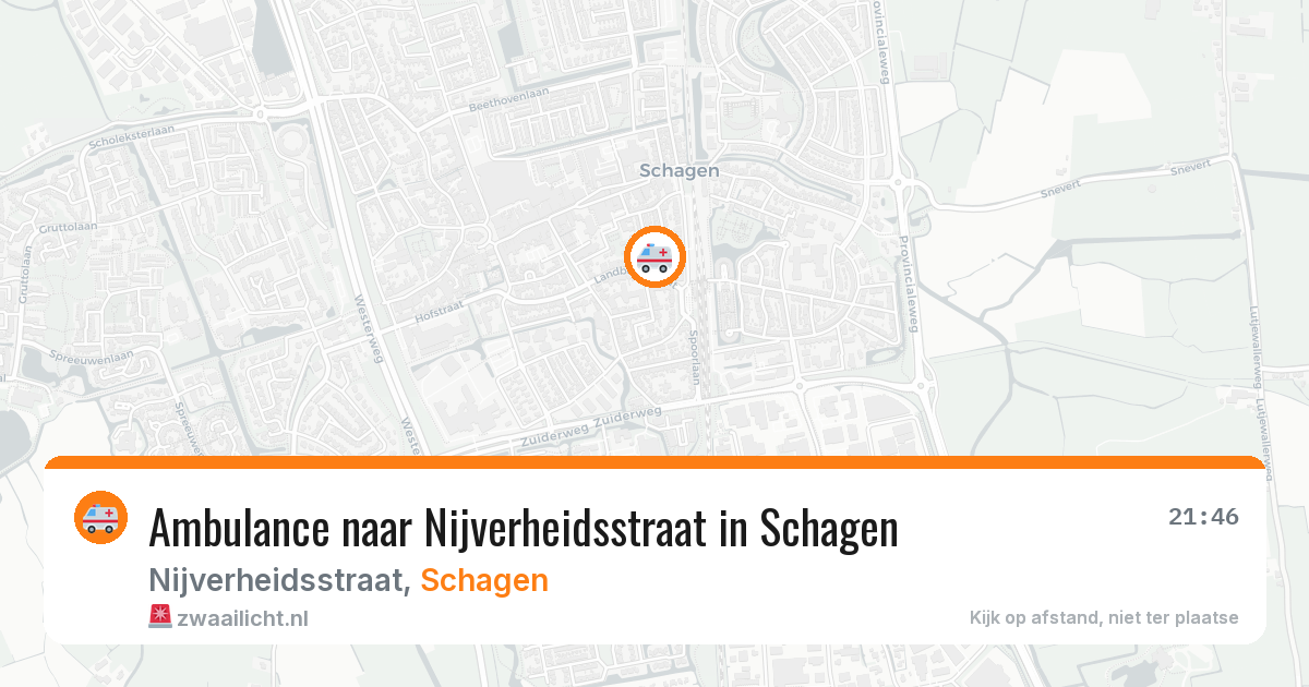 Ambulance naar Nijverheidsstraat in Schagen — 30 mrt 2026