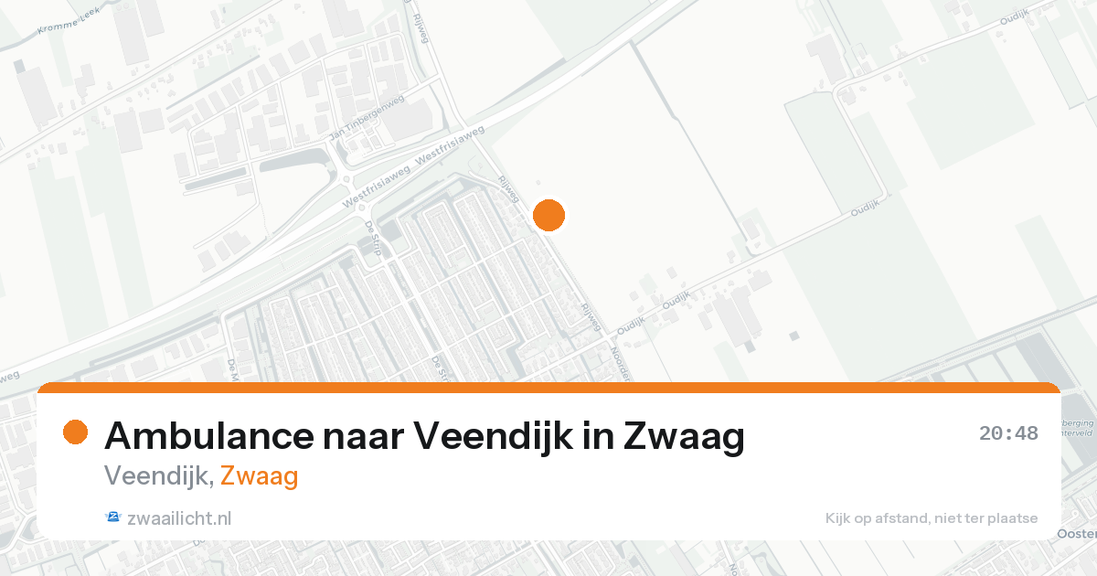 Ambulance naar Veendijk in Zwaag — 14 aug 2026