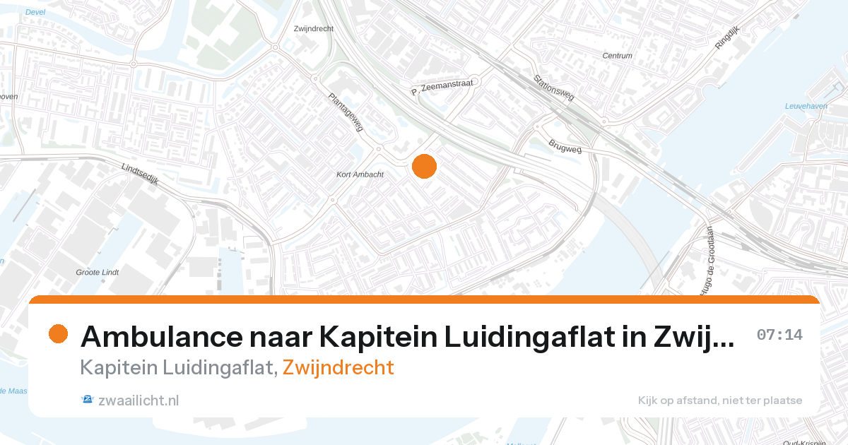 Ambulance naar Kapitein Luidingaflat in Zwijndrecht — 27 aug 2026