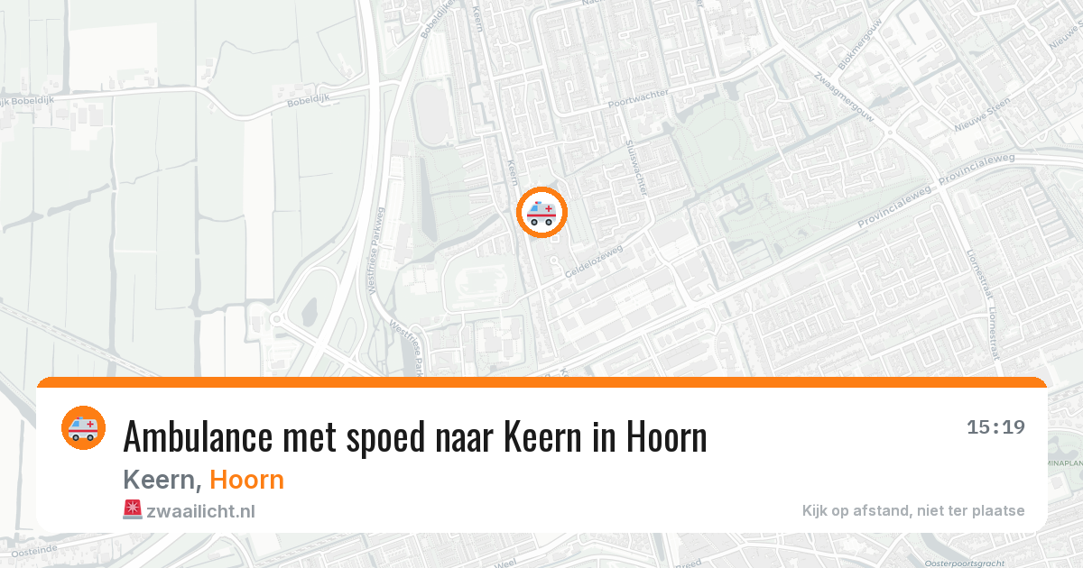 Ambulance met spoed naar Keern in Hoorn — 12 aug 2026