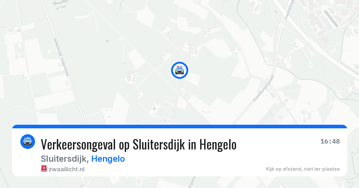 Verkeersongeval op Sluitersdijk in Hengelo — 23 apr 2026