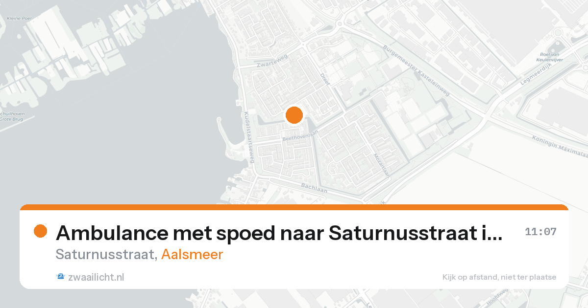 Ambulance met spoed naar Saturnusstraat in Aalsmeer — 30 mei 2026