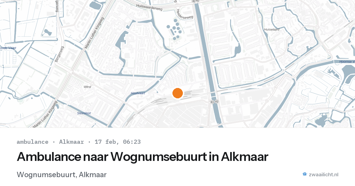 Ambulance naar Wognumsebuurt in Alkmaar — 17 feb 2026