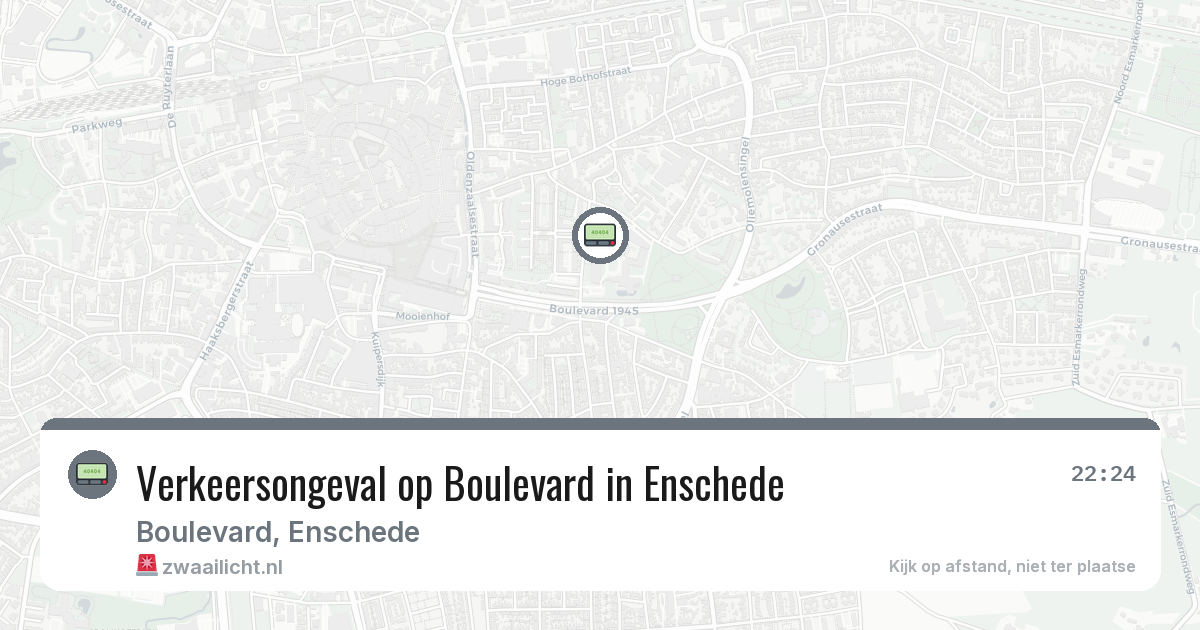 Verkeersongeval op Boulevard in Enschede — 25 jun 2026
