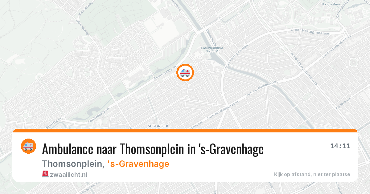 Ambulance naar Thomsonplein in 's-Gravenhage — 7 apr 2026
