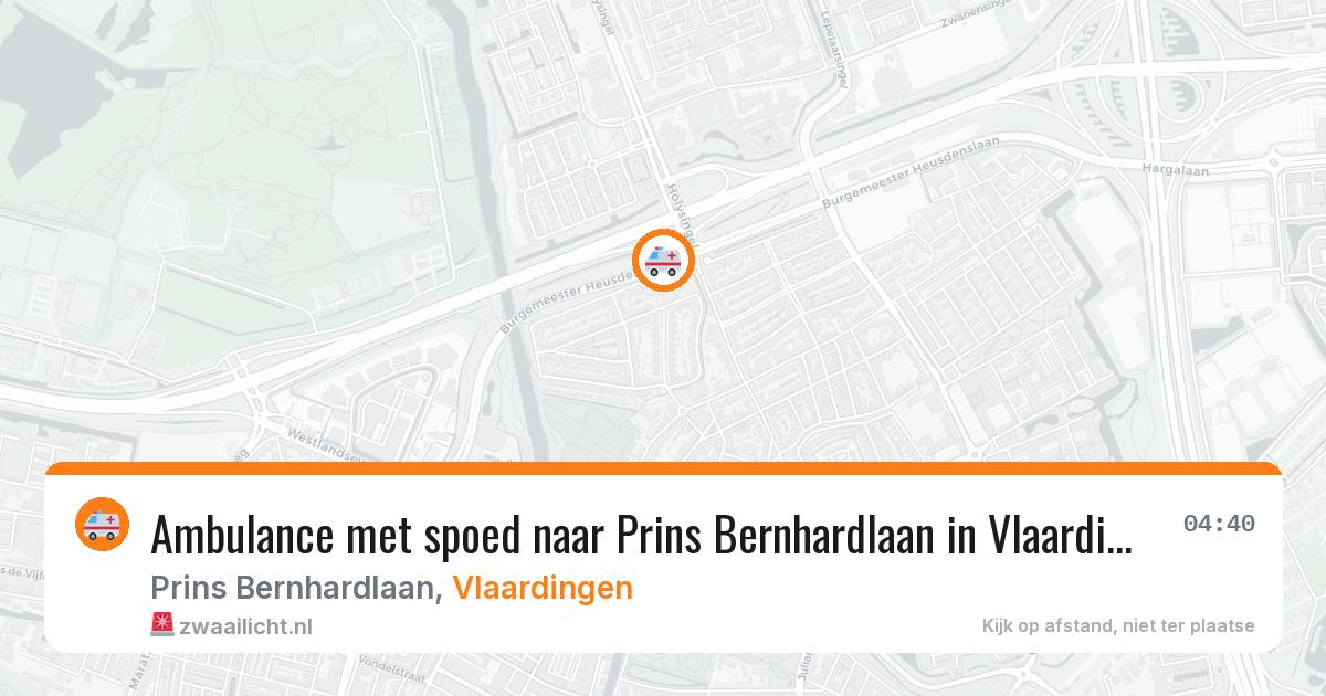 Ambulance met spoed naar Prins Bernhardlaan in Vlaardingen — 26 jul 2026