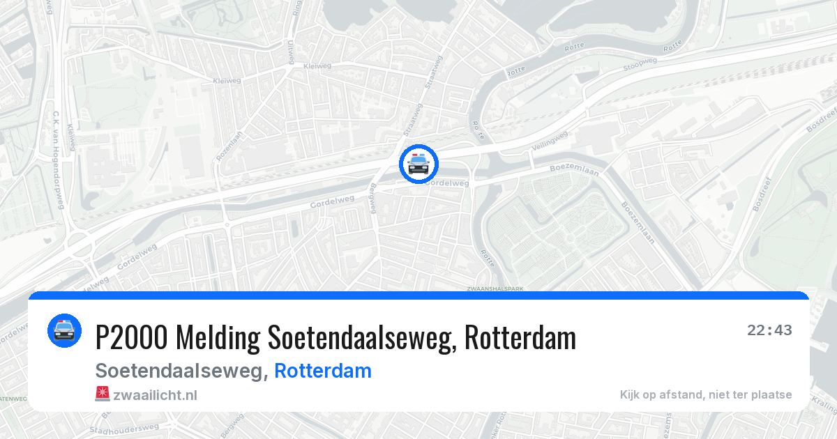 P2000 Melding Soetendaalseweg, Rotterdam — 6 jun 2026