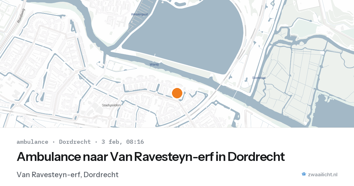 Ambulance naar Van Ravesteyn-erf in Dordrecht — 3 feb 2026