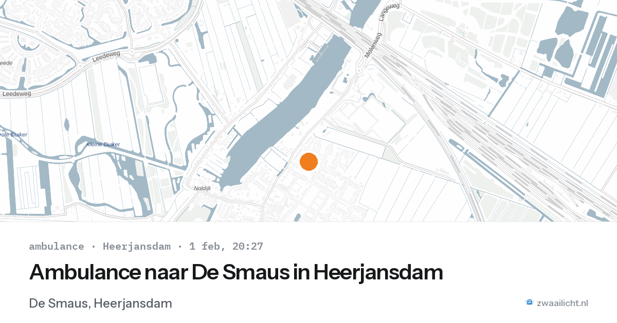 Ambulance naar De Smaus in Heerjansdam — 1 feb 2026