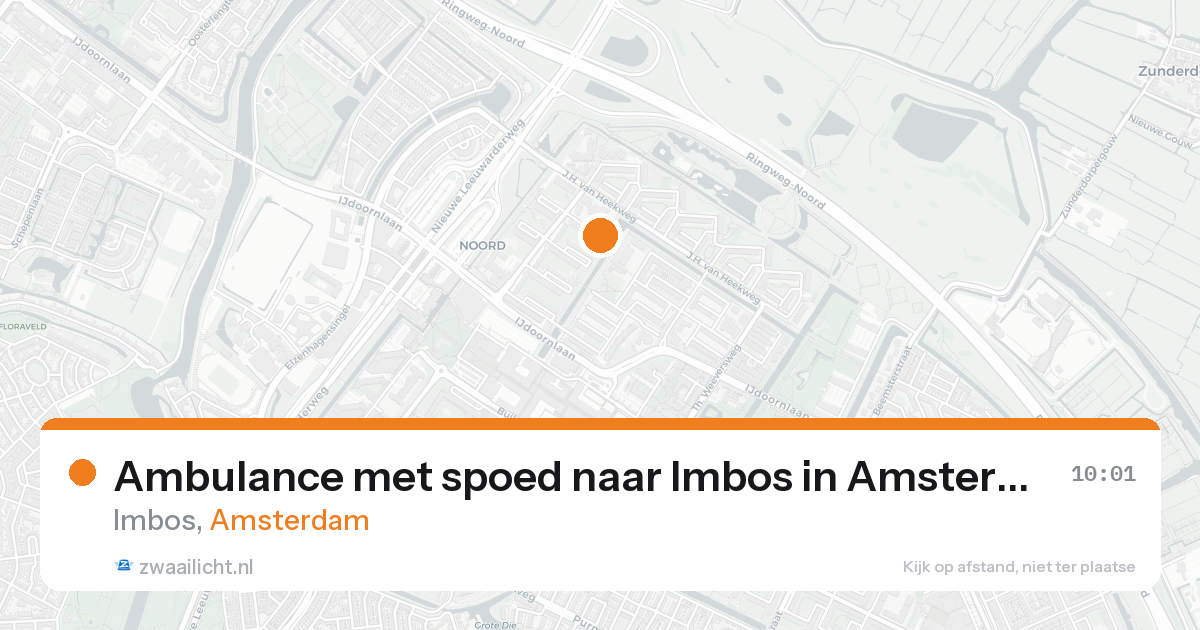 Ambulance met spoed naar Imbos in Amsterdam — 18 aug 2026