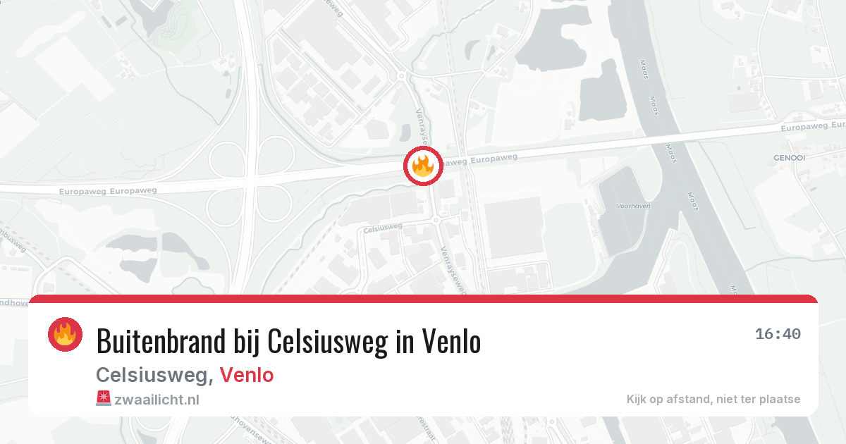 Buitenbrand bij Celsiusweg in Venlo — 26 mrt 2026