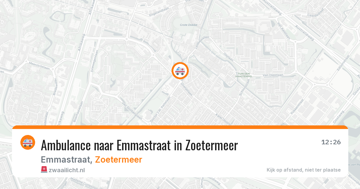 Ambulance naar Emmastraat in Zoetermeer — 2 jun 2026