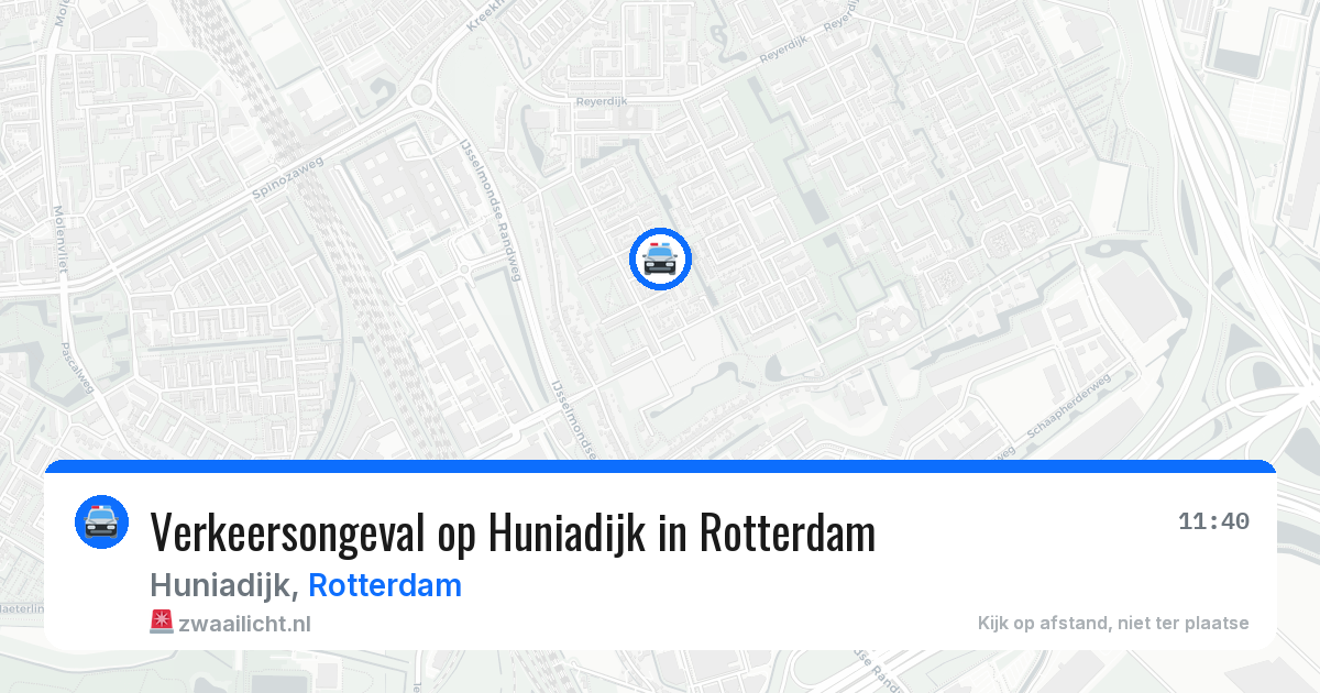 Verkeersongeval op Huniadijk in Rotterdam — 6 apr 2026