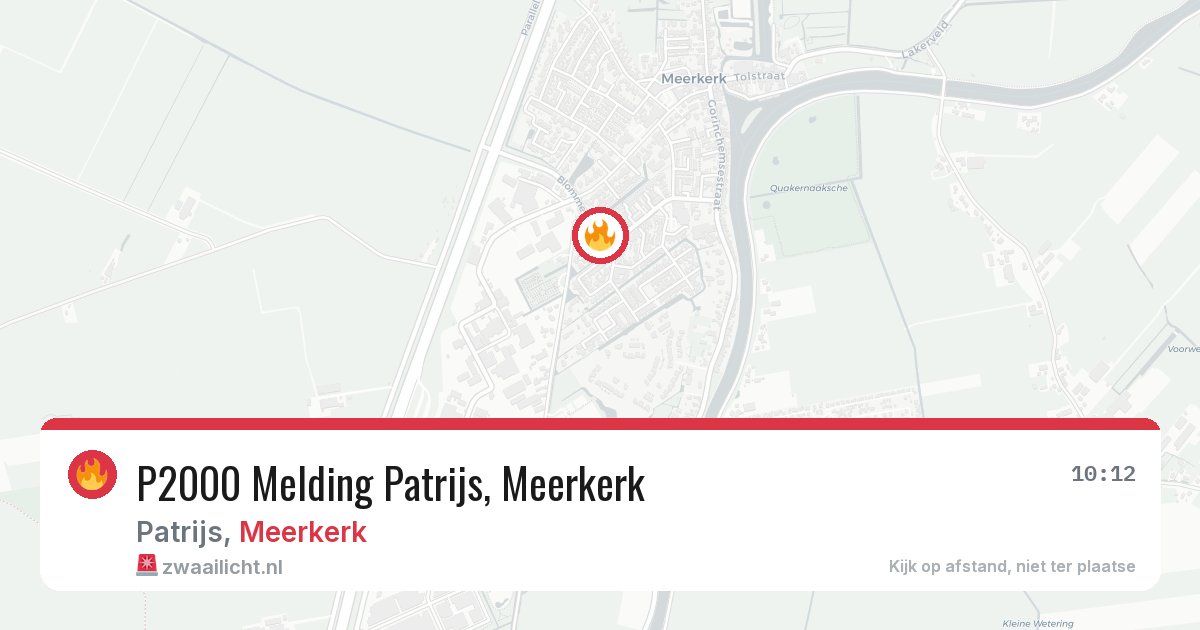 P2000 Melding Patrijs, Meerkerk — 8 feb 2026