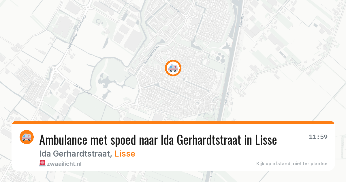 Ambulance met spoed naar Ida Gerhardtstraat in Lisse — 8 feb 2026