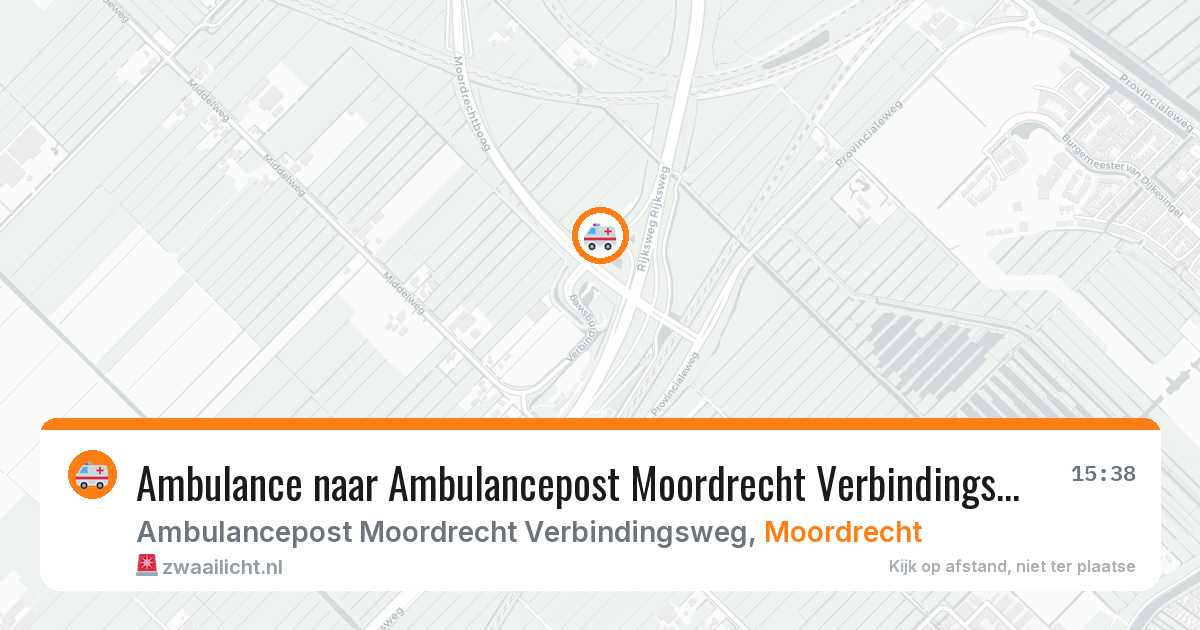Ambulance naar Ambulancepost Moordrecht Verbindingsweg in Moordrecht — 8 feb 2026