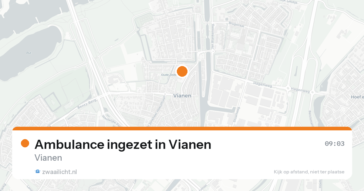 Ambulance ingezet in Vianen — 31 jan 2026