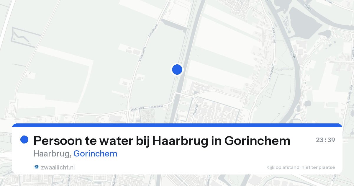 Persoon te water bij Haarbrug in Gorinchem — 21 aug 2026