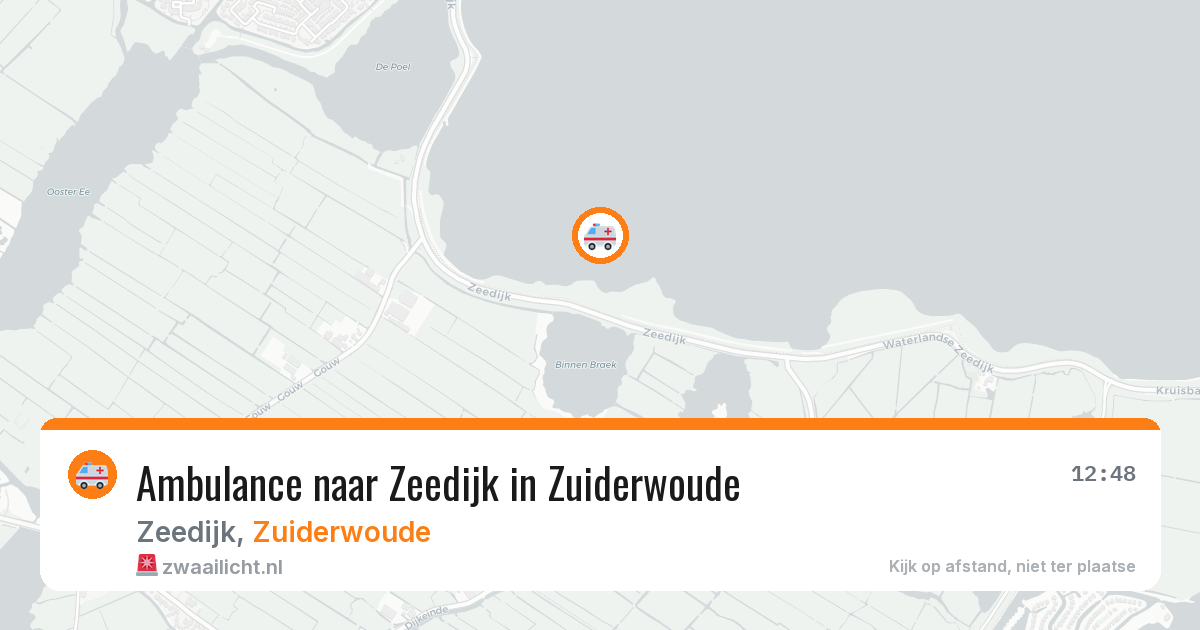 Ambulance naar Zeedijk in Zuiderwoude — 10 jul 2026