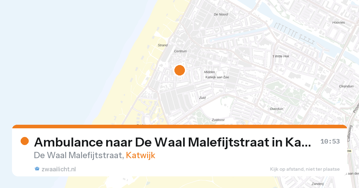 Ambulance naar De Waal Malefijtstraat in Katwijk — 30 mrt 2026