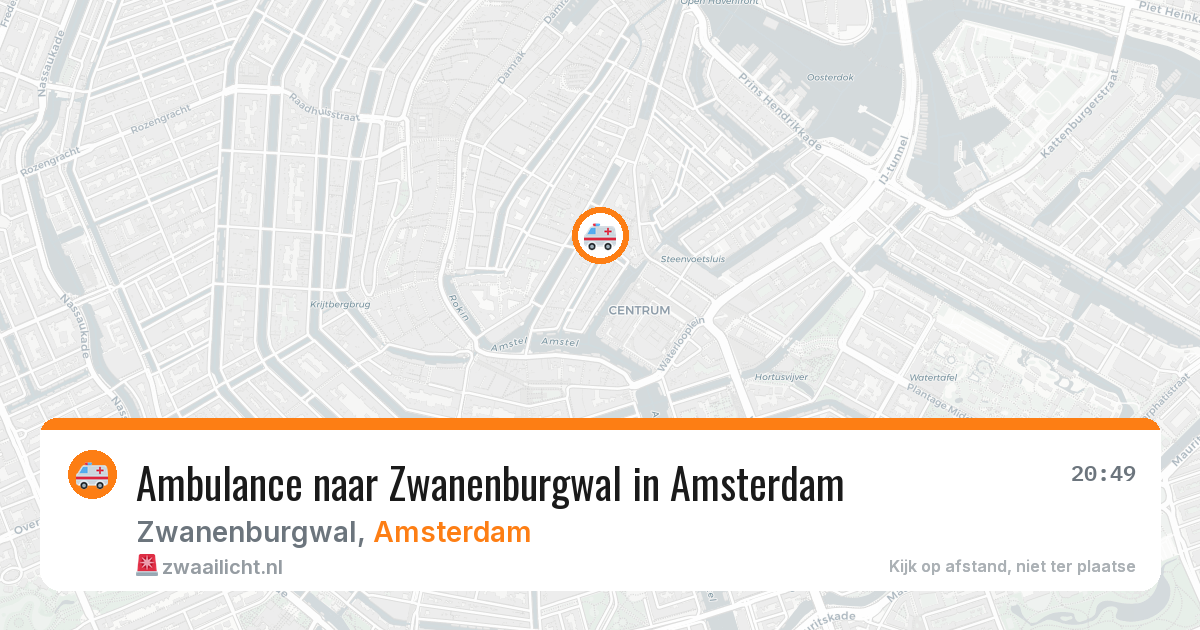 Ambulance naar Zwanenburgwal in Amsterdam — 12 feb 2026