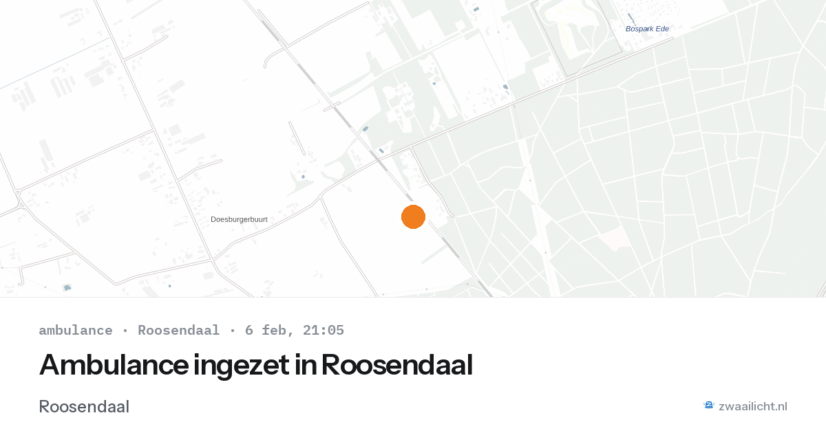 Ambulance ingezet in Roosendaal — 6 feb 2026