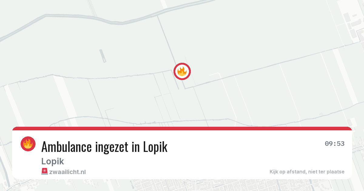 Ambulance ingezet in Lopik — 24 mei 2026