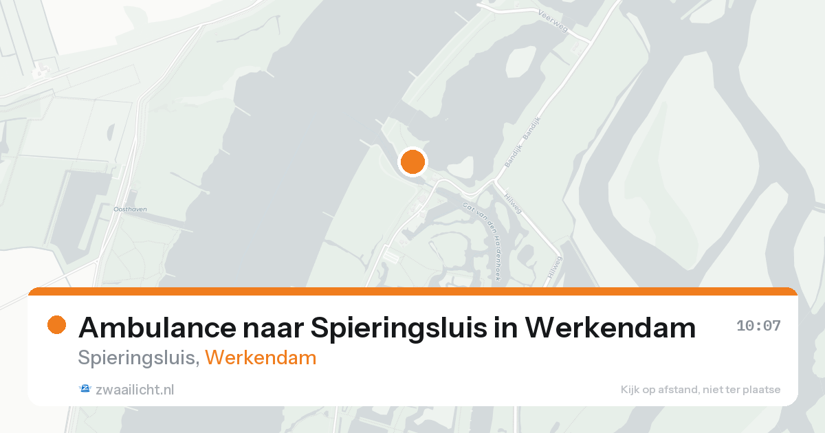 Ambulance naar Spieringsluis in Werkendam — 25 mrt 2026