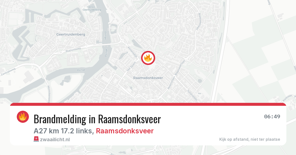 Brandmelding in Raamsdonksveer — 2 apr 2026