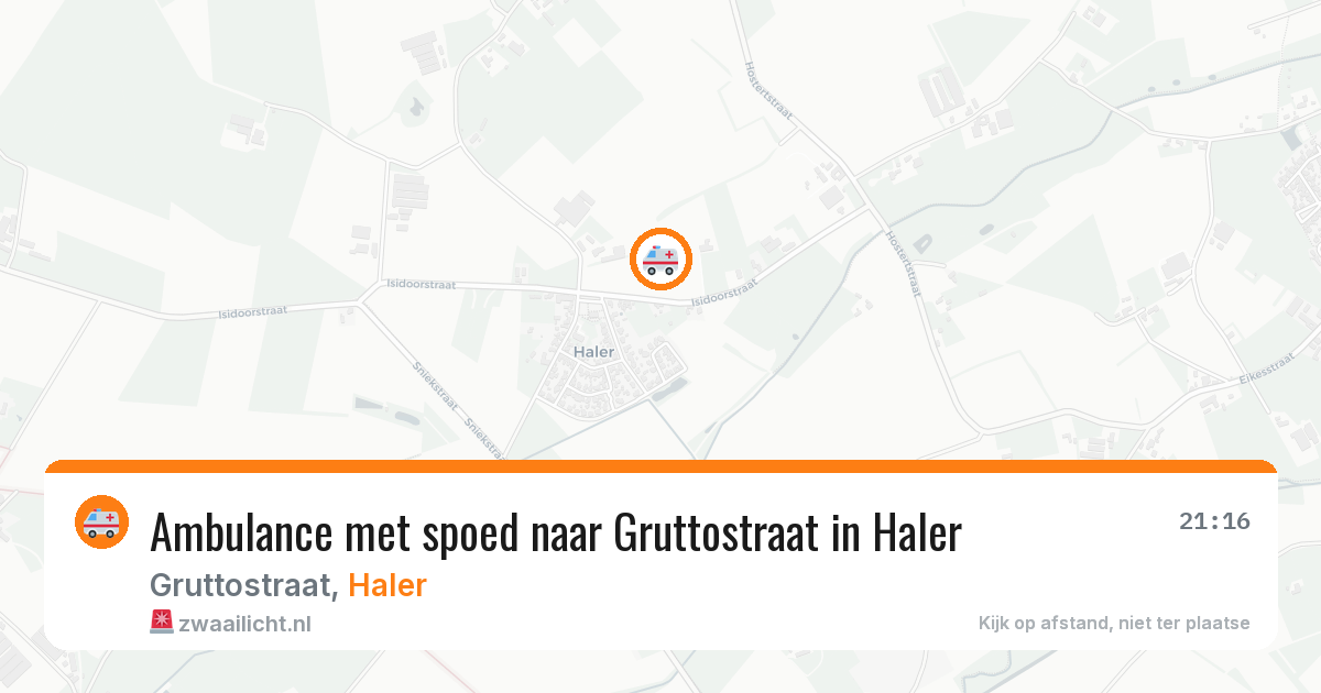 Ambulance met spoed naar Gruttostraat in Haler — 14 jun 2026