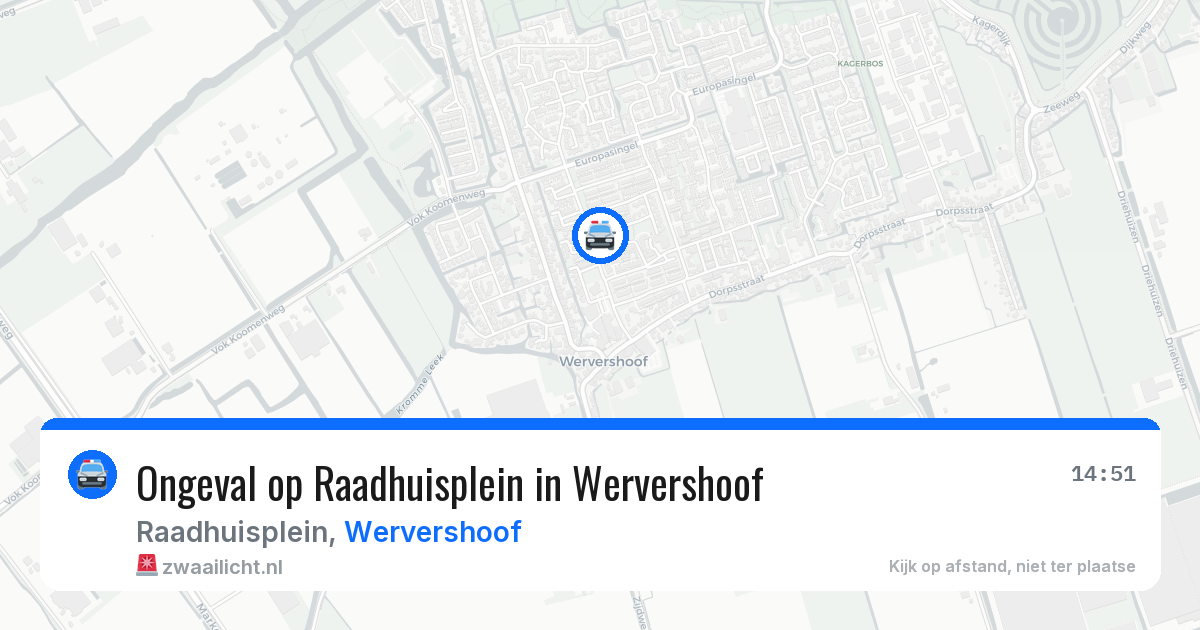 Ongeval op Raadhuisplein in Wervershoof — 10 aug 2026