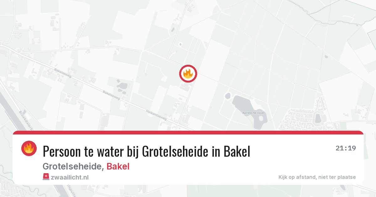 Persoon te water bij Grotelseheide in Bakel — 10 jul 2026