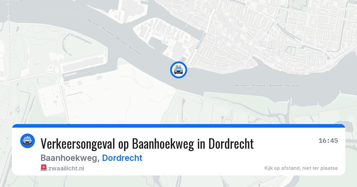 Verkeersongeval op Baanhoekweg in Dordrecht — 30 apr 2026