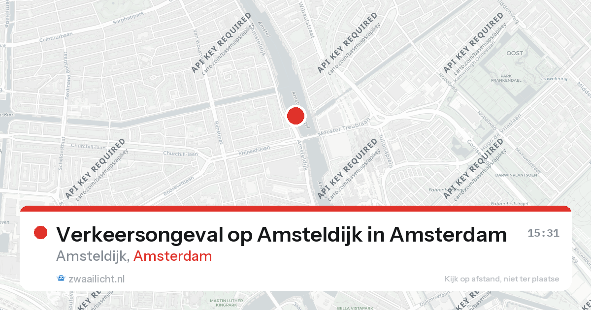 Verkeersongeval op Amsteldijk in Amsterdam — 26 aug 2026